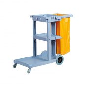 Alternative view of Janitorial Cleaning Cart With Waste Bag - Selco.ie