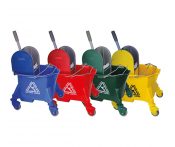 Maxi Combo Mop Bucket & Wringer With Wet Floor Sign and Mop