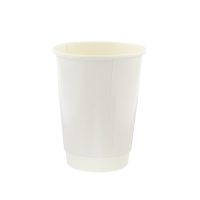 12oz Greenspirit Compostable Double Wall White Coffee Cup