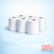 Centrefeed wiper dispenser refill white roll price Ireland 140m 2-ply