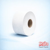 Easy flush mini jumbo toilet paper price Ireland 2-ply soft pure cellulose