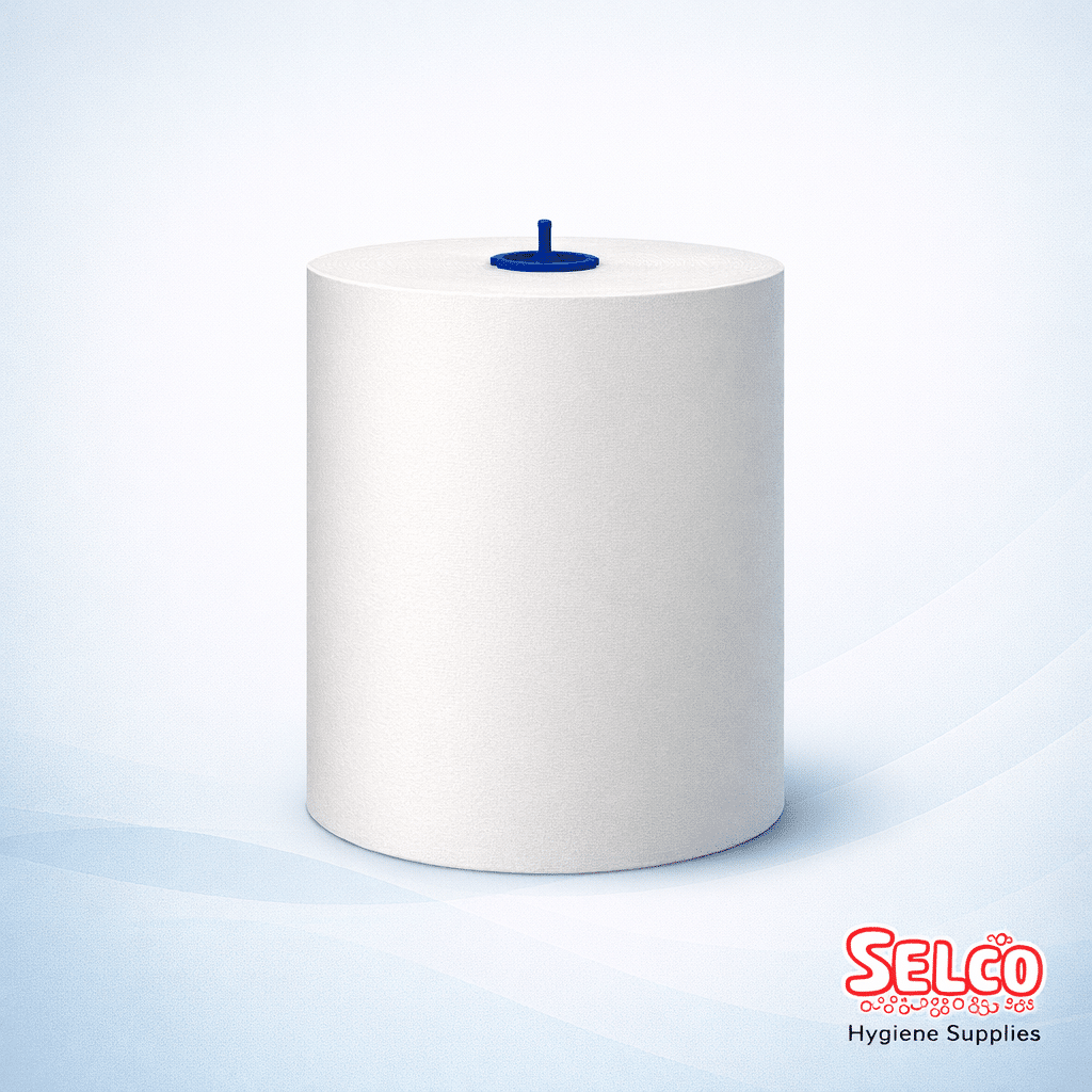 A roll of white matic dispenser towel roll white Ireland for H1 systems