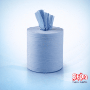 Premium 2-ply blue centre pull rolls 150m 6 pack heavy duty 7.2kg case Ireland