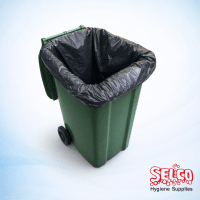 Strong black wheelie bin liners 44 x 48 75 pack for 240L bins Ireland