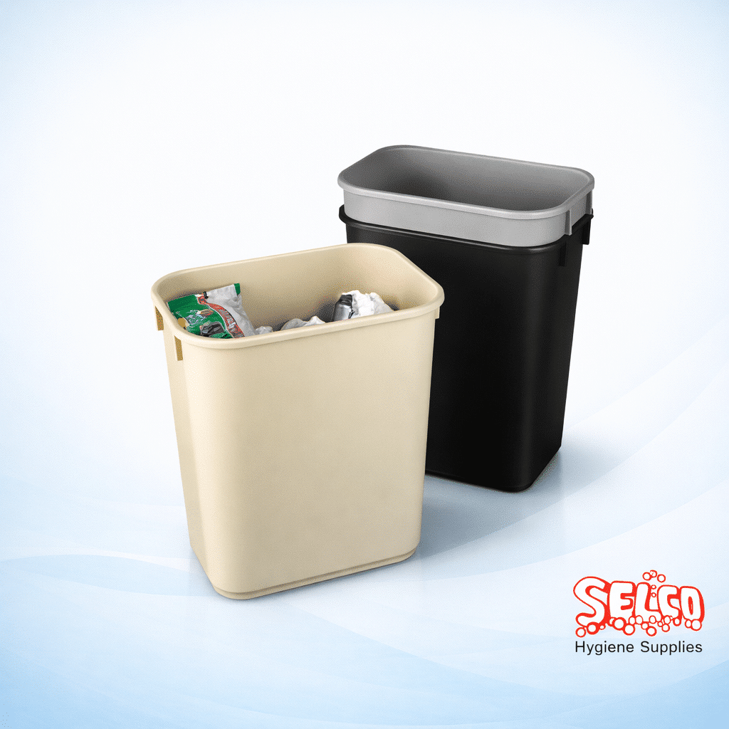 Rectangular Waste Paper Basket 12L - 12 litre - 31cm - 28.6cm