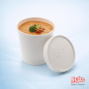 12oz Compostable Soup Cup and Lid Optional - Takeaway Supply