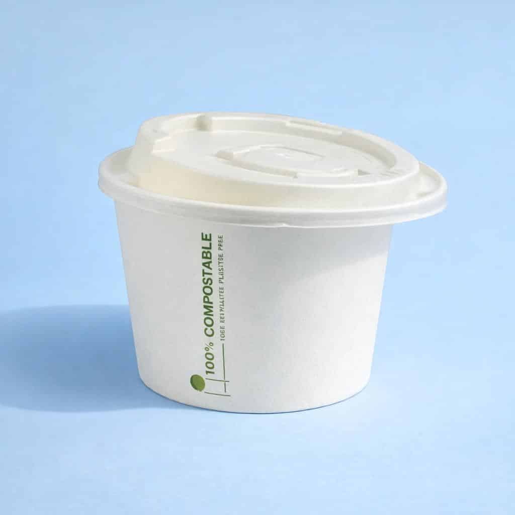 12oz Compostable Soup Cup and Lid Optional - Takeaway Supply - Image 2