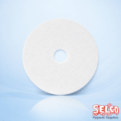 15" White Max Floor Polishing Pads - Floorcare Pad