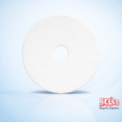 17" White Max Floor Polishing Pads - High Shine - Commercial Supply