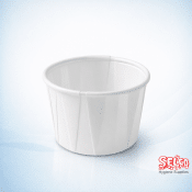 1oz Paper Cup- Medicine Delivery - white - Commercial Supply