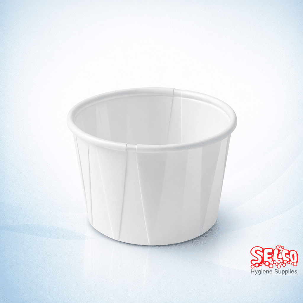 1oz Paper Cup- Medicine Delivery - white - Commercial Supply