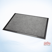 Alternative view of 8 x 4 Dust Control Mat Blue/Black - White - Commercial Supply
