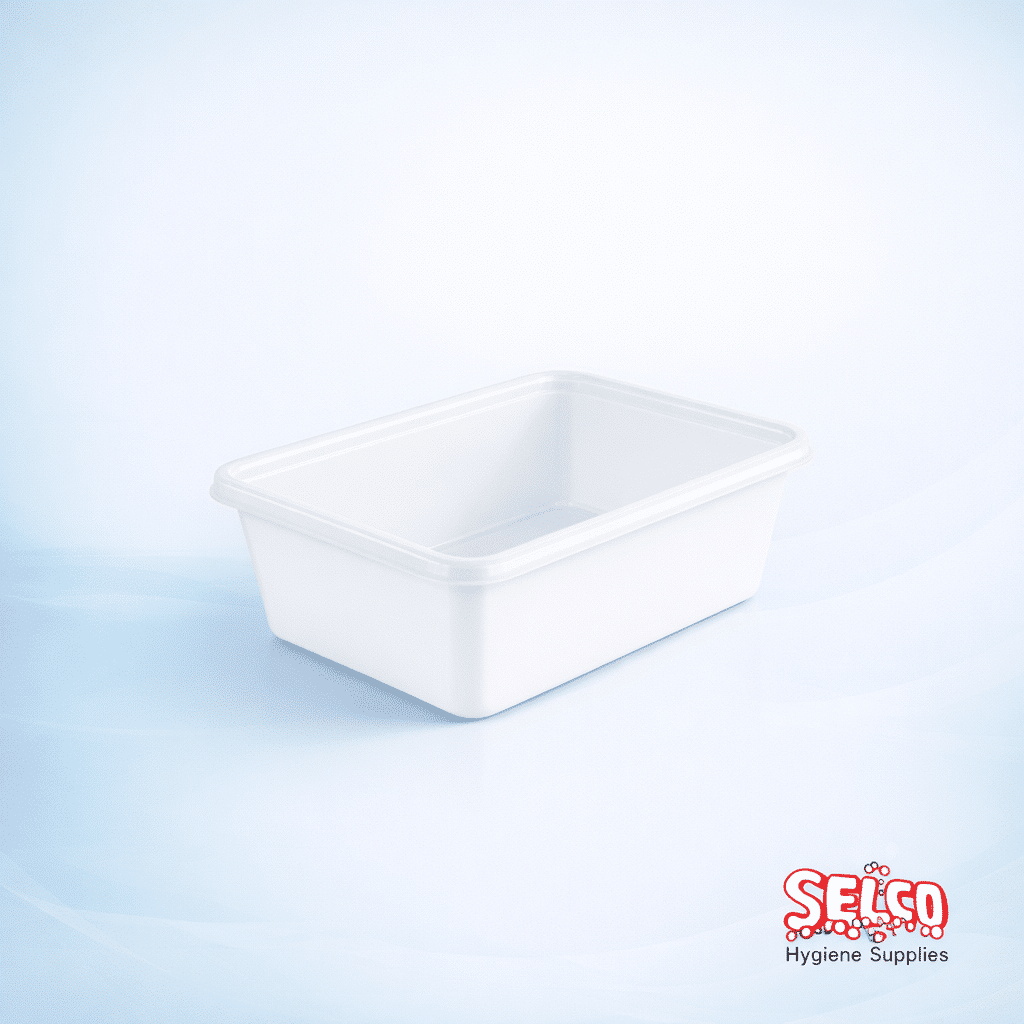 Plastic microwavable takeaway container with lid 500cc-750cc