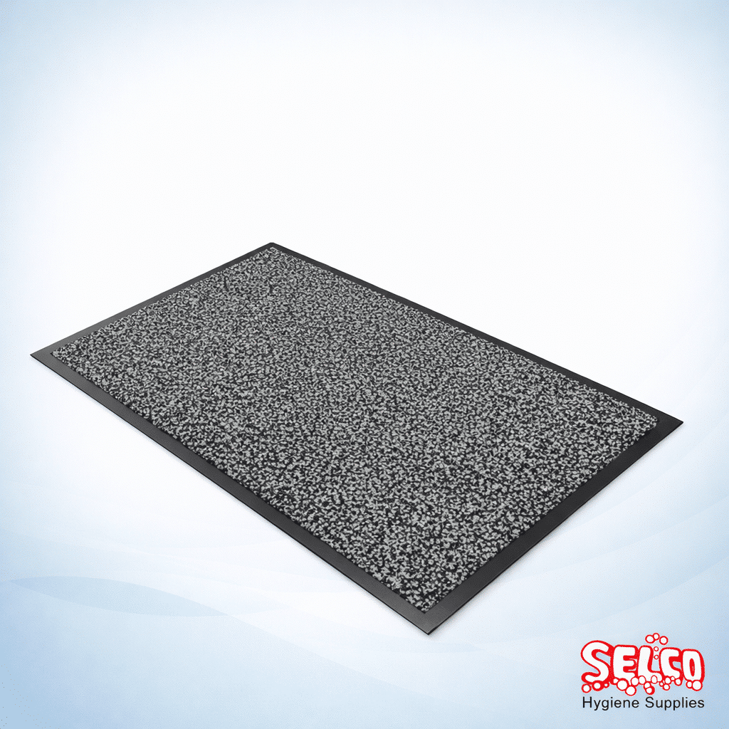 6 x 4 Dust Control Mats Black/White - Commercial Supply