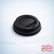 Hot Cup Lids Catering 8oz Black Sip Lid - Takeaway Supply