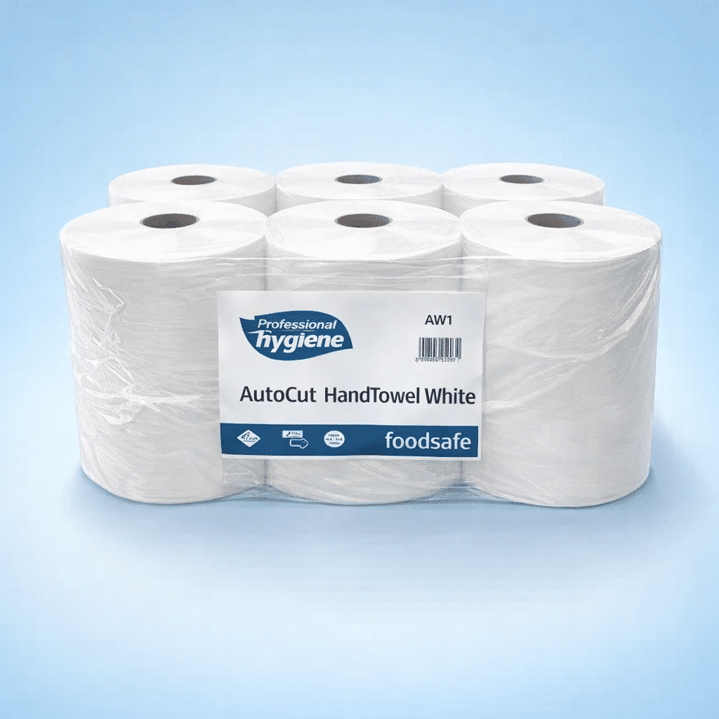 Autocut Hand Towel System Roll Blue & White - Professional Hygiene Roll Towel - Image 2