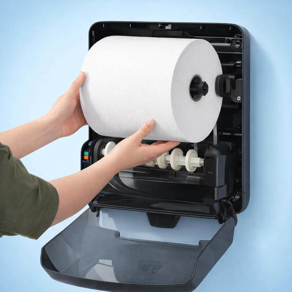 Auto-Matic Hand Towel Roll - TMH140 - Save 33% - 6 rolls - Blue - Image 5
