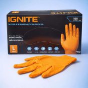 Alternative view of Orange Gripster Tiger Skins Grip Gloves Case -Best Deal - 10 Pack