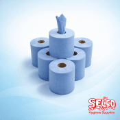 Centerpull Wipe Blue- Wiper roll- The Original Wiper - 2 Ply