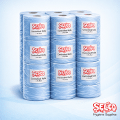 Centrefeed Blue Roll 2-Ply (5pk x6) Kitchen Wiper Rolls - 6 Rolls