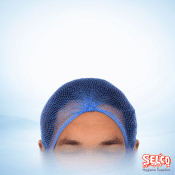 Hairnets Nylon Blue : Disposable Hygienic Hair Net - 96 Pack