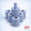 Embossed Centre Feed Rolls 2 ply blue Kitchen Roll - 6 Rolls
