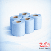 Alternative view of Centrefeed Wiper Blue Rolls Catex 10x6pk 2ply -Best Deal - 6 Rolls
