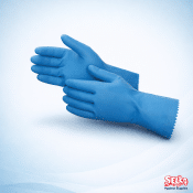 Rubber Gloves 12 pack Blue - Commercial Supply