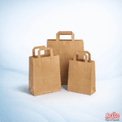 Brown Kraft Paper Bags Carrier With Handle S,M,L - 10x15 - 5x12