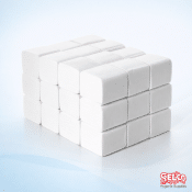 Bulk Pack Toilet Tissue Flat Sheets -Interfold toilet paper system