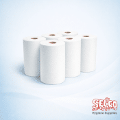 Centrefeed White Roll 2ply Embossed General Wiper 6 Pk - 10 Case Deal