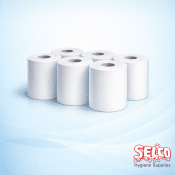 Centrefeed Wipe Dispenser Refill White Roll (Pack of 6) - 6 rolls