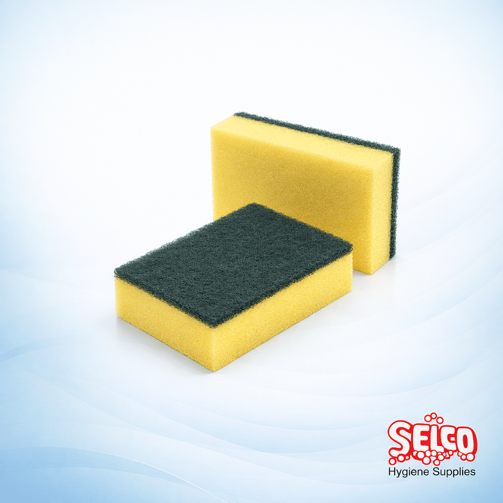 Cleaning Sponge Scourer 10 Pack - Pot Scrub Sponge - Green