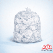 Clear Compactor Sack on Roll 29 x 38 x 40 - 4 Rolls - 25 bags