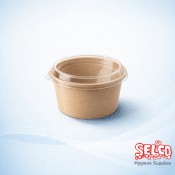 Salad Bowl Lid 750 & 1000cc Round Clear Pulp Bowl - 6x25