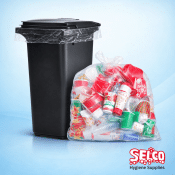 Clear Strong Refuse Sack Bin Bag 200Pk Strong - 20kg - 26 x 44