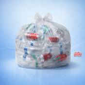 Clear 33 x 37 Strong Bin Bag Compactor Rolls - 200 per case