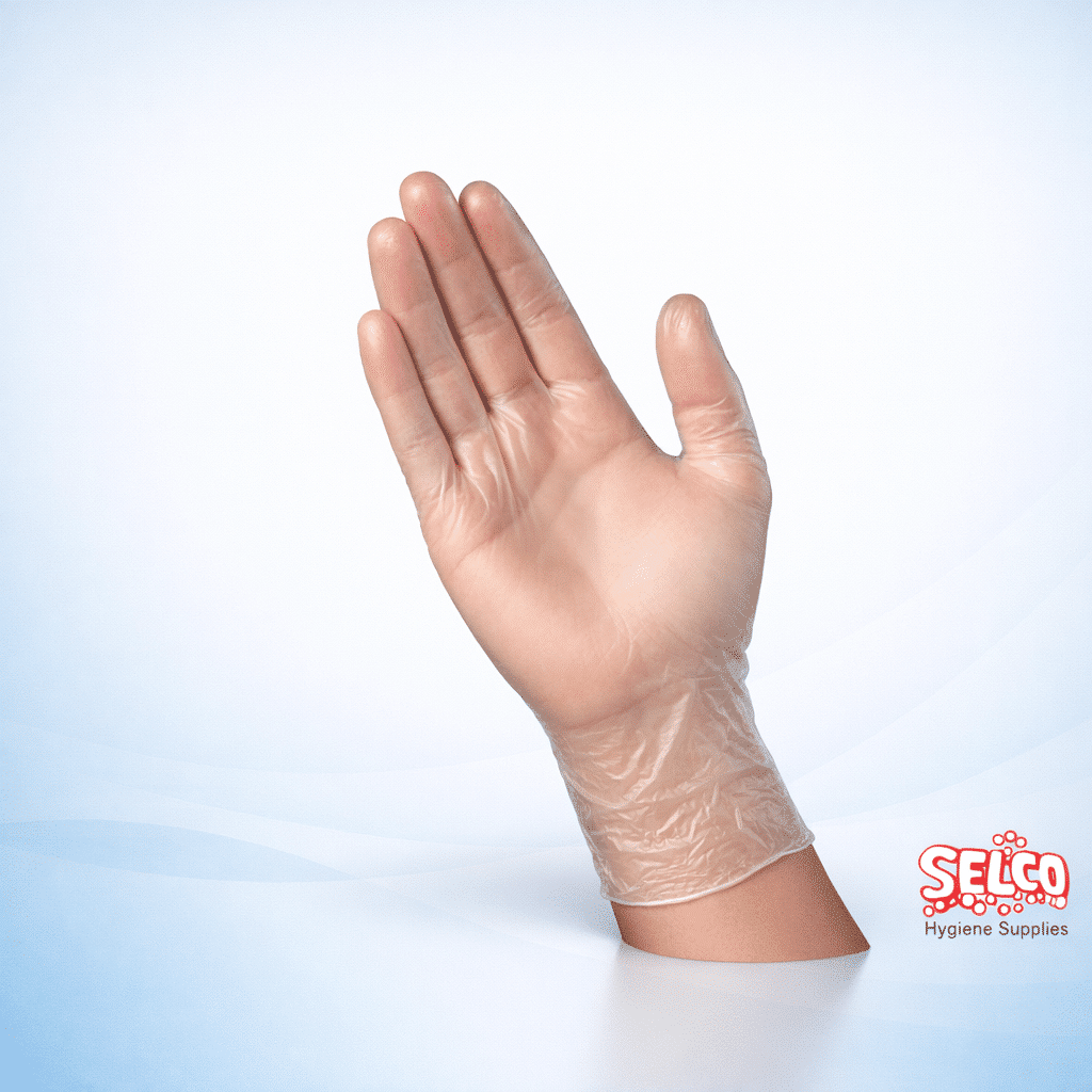Vinyl Gloves Food Prep 100- Health Protection Gloves - Clear