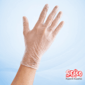 Vinyl gloves clear powder free 100Pk-Healthcare Gloves - 1 boxes