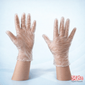 Vinyl Gloves Disposable P/Free Clear All Sizes - Selco