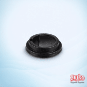 Compostable 12ox Lid Black - 12oz - 1000 per case - packed 1000 per case