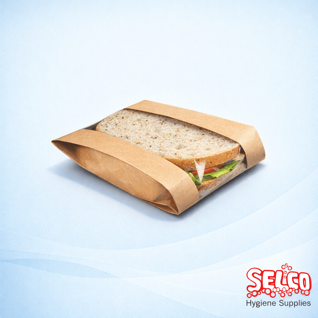 Compostable Food Bags-Bloomer Bag - 215mm - 215 x 215mm - 1000 per case