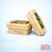 Food Box & Lids Compostable Board 850ml & 1200ml - 160 per case
