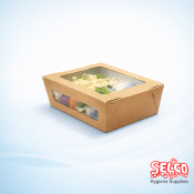 Compostable Salad Box -Window Box - 250 pack - Takeaway Supply