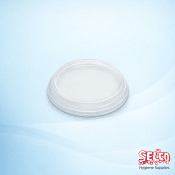 Compostable Lid 8oz Clear-White Degradable - 1000 per case