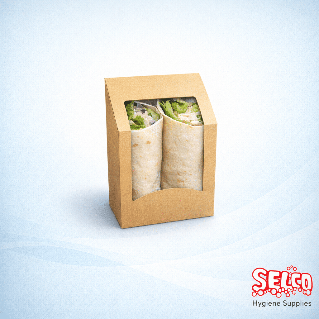 Compostable Wrap/Tortilla Food Box-Sushi roll - Takeaway Supply