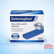 Detectable Blue Plasters -100 pack - First Aid Kit Refill -Essential First Aid Ireland