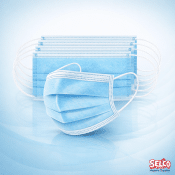 Disposable face mask with ear loop - Commercial Supply