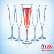 Champagne & Wine Glasses - Pla Clear - 400 pack - 100 pack
