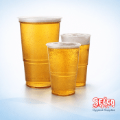 Disposable Plastic Half Pint Glass - 1250 Per case - clear